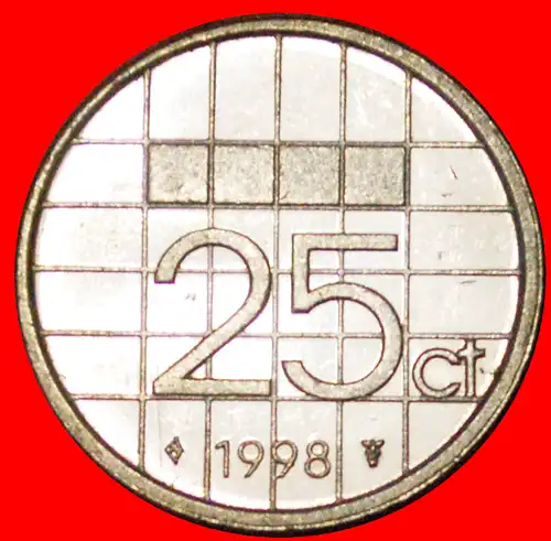 * PORTRÄT UNTEN: NIEDERLANDE ★ 25 CENT 1998 BOGEN VZGL STEMPELGLANZ!  * NETHERLANDS ★ 