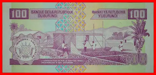 * RWAGASORE (1932-1961): BURUNDI ★ 100 FRANC 2001! KFR!!! KNACKIG!