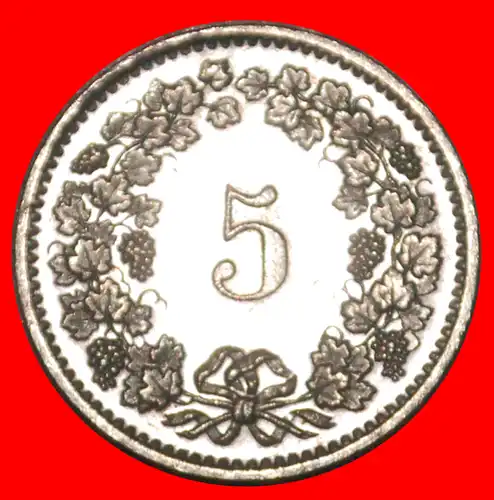 * FREIHEIT (1879-2022): SCHWEIZ ★ 5 RAPPEN 1974! STEMPEL 1+B VZGL STEMPELGLANZ! * LIBERTY: SWITZERLAND ★ 5 RAPPEN 1974! DIES 1+B! MINT LUSTRE!