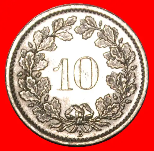 * FREIHEIT (1879-2022): SCHWEIZ ★ 10 RAPPEN 1967B! STEMPEL 1+B VZGL STEMPELGLANZ! * LIBERTY: SWITZERLAND ★ 10 RAPPEN 1967B! DIES 1+B MINT LUSTRE!