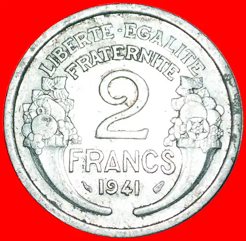 * FÜLLHÖHLE: FRANKREICH ★ 2 FRANC 1941! UNGEWÖHNLICHES JAHR! * CORNUCOPIAS: FRANCE ★! UNCOMMON YEAR!