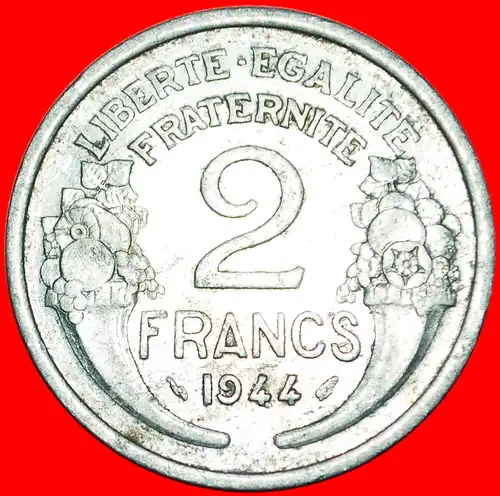 * FÜLLHÖHLE: FRANKREICH ★ 2 FRANC 1944! UNGEWÖHNLICHES JAHR! * CORNUCOPIAS: FRANCE ★! UNCOMMON YEAR!