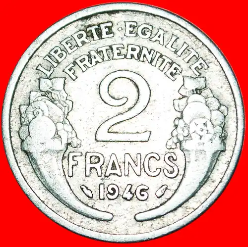 * FÜLLHÖHLE: FRANKREICH ★ 2 FRANC 1946! * CORNUCOPIAS: FRANCE ★