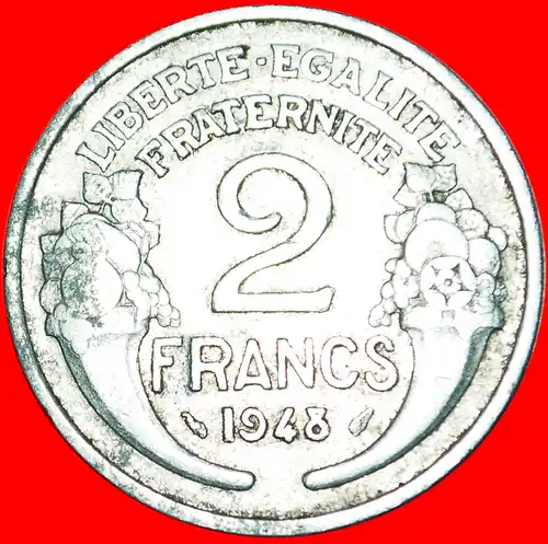 * FÜLLHÖHLE: FRANKREICH ★ 2 FRANC 1948!* CORNUCOPIAS: FRANCE ★