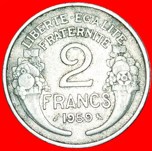 * FÜLLHÖHLE: FRANKREICH ★ 2 FRANC 1959! * CORNUCOPIAS: FRANCE ★