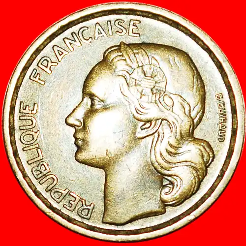 * HAHN (1950-1959): FRANKREICH★ 10 FRANC 1955! * COCK: FRANCE ★