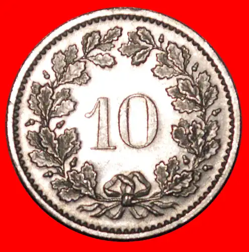 * FREIHEIT (1879-2022): SCHWEIZ ★ 10 RAPPEN 1975! STEMPEL 1+B uSTG STEMPELGLANZ! * LIBERTY: SWITZERLAND ★