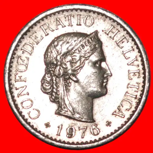 * FREIHEIT (1879-2022): SCHWEIZ ★ 10 RAPPEN 1976! STEMPEL 1+B! * LIBERTY: SWITZERLAND ★