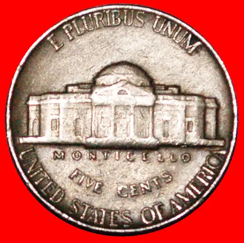 * MONTICELLO (1938-2003): USA ★ 5 CENT 1948! JEFFERSON (1801-1809)