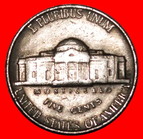 * MONTICELLO (1938-2003): USA ★ 5 CENT 1956! JEFFERSON (1801-1809)