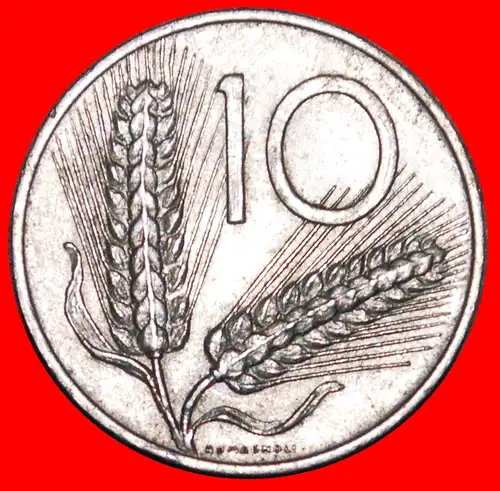 * PFLUG (1951-2001): ITALIEN ★ 10 LIRE 1954R VZGL STEMPELGLANZ UNGEWÖHNLICH! * PLOUGH: ITALY ★10 LIRE 1954R MINT LUSTRE UNCOMMON!