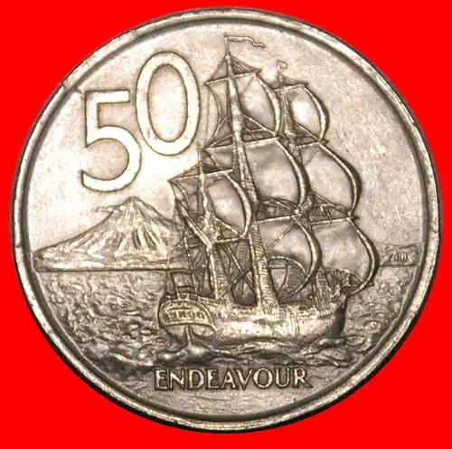 * SCHIFF (1967-1985): NEUSEELAND ★ 50 CENT 1967 STG! ELISABETH II. (1953-2022) * SHIP: NEW ZEALAND ★ UNC