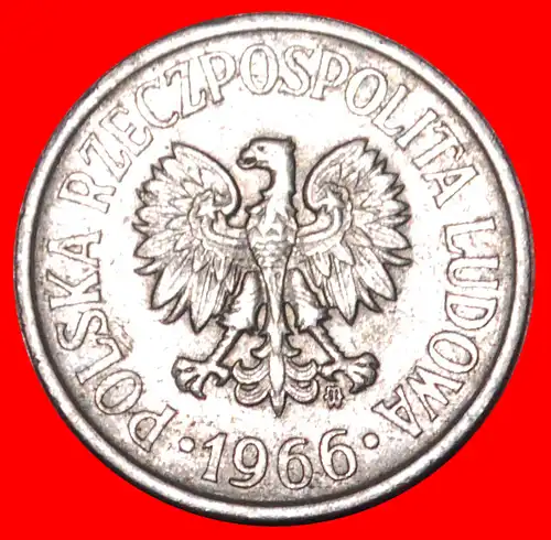 * SOZIALISTISCHE STERNE AUF ADLER (1961-1985): POLEN ★ 20 GROSHEN 1966! STEMPEL I!  * SOCIALIST STARS ON EAGLE: POLAND ★ 20 GROSZES 1966! DIE I! 