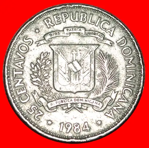 * MEXIKO (1983-1987): DOMINIKANISCHE REPUBLIK ★ 25 CENTAVO 1984! 3 SCHWESTERN * MEXICO: DOMINICAN REPUBLIC ★ 