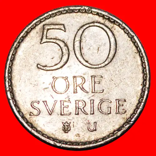 * MONOGRAMM (1962-1973): SCHWEDEN ★ 50 OERE 1973U! GUSTAV VI. ADOLF (1950-1973)  * MONOGRAM): SWEDEN ★