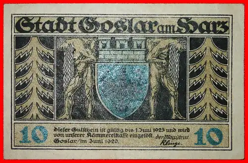 * HANNOVER: DEUTSCHLAND GOSLAR ★ 10 PFENNIG 1920 KNACKIG! NACKTE JUGENDLICHE! * HANNOVER: GERMANY GOSLAR ★ NAKED YOUTHS!