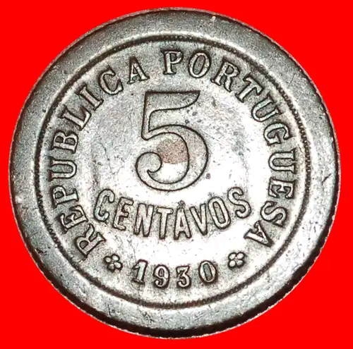 * PORTUGAL: KAP VERDE ★ 5 CENTAVOS 1930 UNGEWÖHNLICH! * PORTUGAL: CAPE VERDE ★UNCOMMON! 