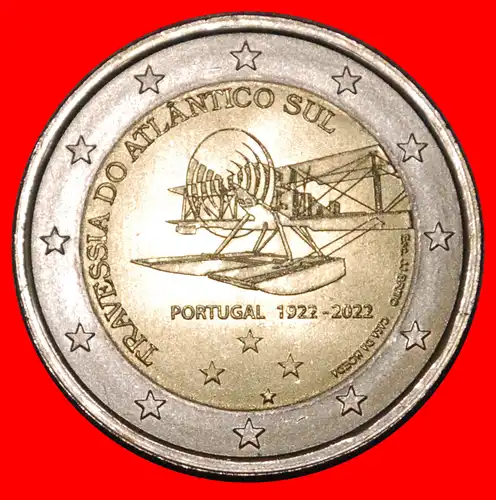 * FLUGZEUG SÜDKREUZ: PORTUGAL ★ 2 EURO 1922-2022  STG STEMPELGLANZ! * PLANE SOUTHERN CROSS: PORTUGAL ★