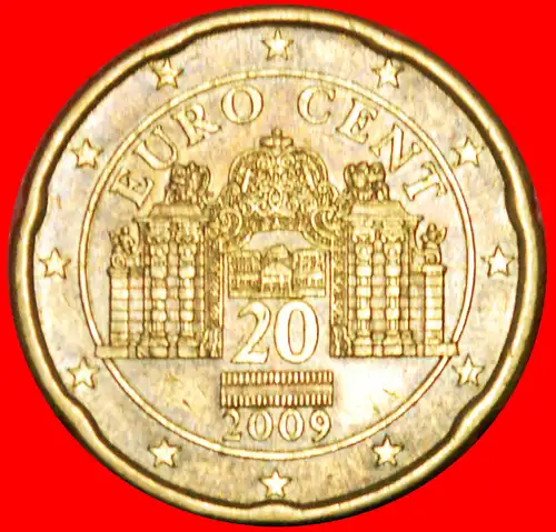 * SPANISCHE BLUMEE: ÖSTERREICH ★ 20 EURO CENT 2009 NORDISCHES GOLD! * SPANISH ROSE: AUSTRIA ★ NORDIC GOLD!