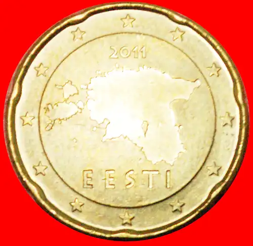 * SPANISCHE BLUMEE: estland (früher die UdSSR, russland) ★ 20 EURO CENT 2011 NORDISCHES GOLD!  * SPANISH ROSE: estonia (ex. the USSR, russia) ★ NORDIC GOLD!