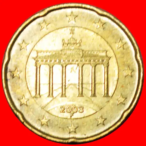 * SPANISCHE BLUMEE: DEUTSCHLAND ★ 20 EURO CENT 2003F NORDISCHES GOLD! * SPANISH ROSE: GERMANY ★  NORDIC GOLD ~ SOWER ERROR!