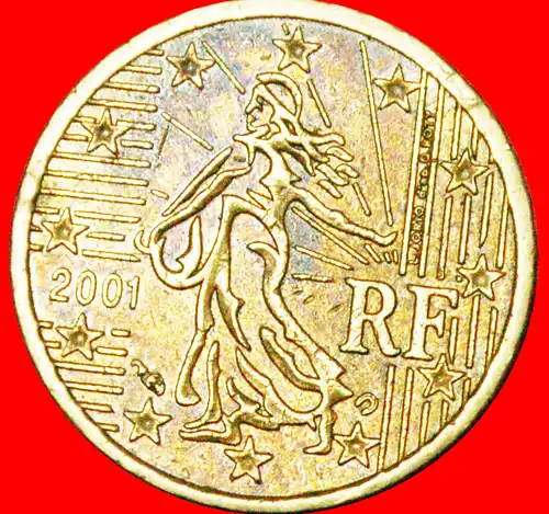 * SÄER FEHLER: FRANKREICH ★ 10 EURO CENT 2001 NORDISCHES GOLD! * SOWER ERROR: FRANCE ★ NORDIC GOLD! 