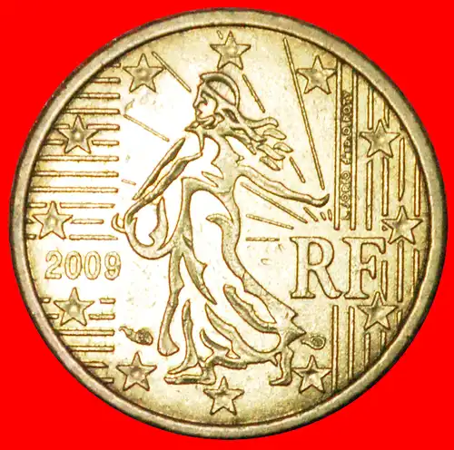 * SÄER FEHLER: FRANKREICH ★ 10 EURO CENT 2009 NORDISCHES GOLD! * SOWER ERROR: FRANCE ★ NORDIC GOLD! 