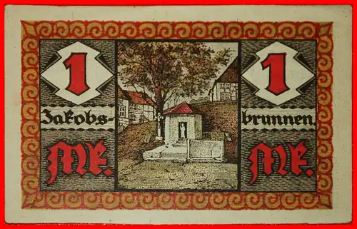 * WESTFALEN: DEUTSCHLAND JAKOBSBERG ★ 1 MARK 1921 STG KNACKIG!  * WESTPHALIA: GERMANY ★  