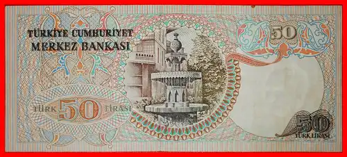 * ATATÜRK (1923-1938): TÜRKEI ★ 50 LIRA (1976-1982) AKT 1970! uKFR KNACKIG! * ATATURK: TURKEY ★