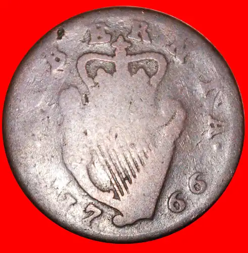 * GROSSBRITANNIEN (1766-1769): IRLAND ★ 1/2 PENNY 1766 GEORG III. (1760-1801)!  * GREAT BRITAIN (1766-1769): IRELAND ★ 