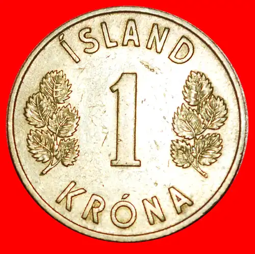 * GROSSBRITANNIEN 4 GEISTEN: ISLAND ★ 1 KRONA 1946!  * GREAT BRITAIN: ICELAND ★ 