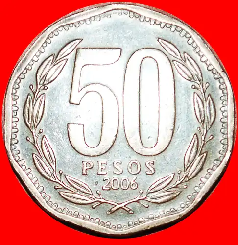 * PORTRÄT O'Higgins (1778-1842): CHILE ★ 50 PESO 2006! 