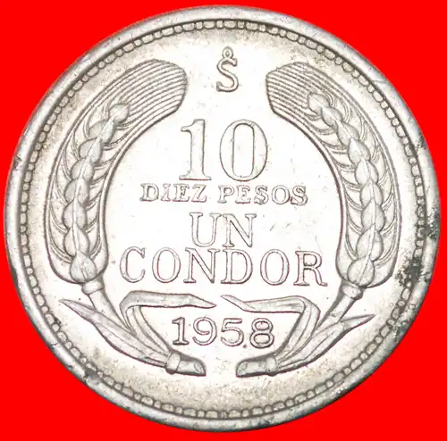 * KONDOR: CHILE ★ 10 PESO 1958!  