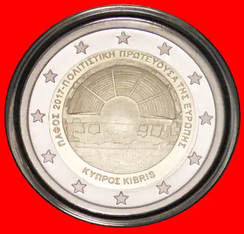 * GRIECHENLAND: ZYPERN 2 € gemeinsame Gedenkmünze 2017 PP PAPHOS! * GREEECE: CYPRUS, CHYPRE 2 €  2017 PROOF PAPHOS!