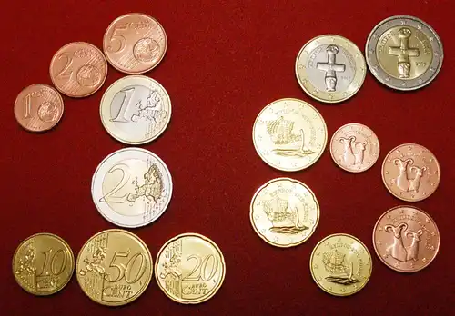 * GRIECHENLAND: ZYPERN ★ EURO SET 8 MÜNZEN 2016 STG STEMPELGLANZ! SCHIFFE UND TIERE! von der Rolle! * GREEECE: CYPRUS ★ EURO SET 8 COINS 2016 UNC!  SHIPS AND ANIMALS!