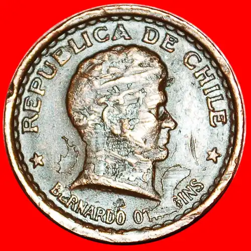 * KRIEGSZEIT (1939-1945): CHILE★ 20 CENTAVO 1943 FEHLER! * WAR ISSUE: CHILE★ ERRORS!