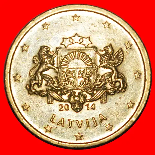 * NORDISCHES GOLD (2014-2022): lettland (Früher die UdSSR, russland)★ 50 EUROCENT 2014! * NORDIC GOLD: latvia (ex. USSR, russia) ★