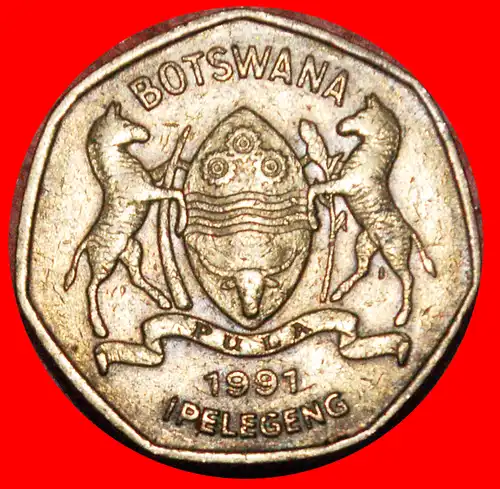 * KANADA (1991-2007): BOTSWANA ★ 1 PULA 1991 SIEBENECK ZEBRA!  * CANADA: BOTSWANA ★