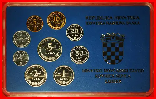 * RARITÄT: KROATIEN ★ 1-2-5-10-20-50 LIPA 1-2-5 KUNA 1999 PP VERÖFFENTLICHT WERDEN! * RARITY: CROATIA ★ 1-2-5-10-20-50 LIPA 1-2-5 KUNA 1999 PROOF TO BE PUBLISHED!