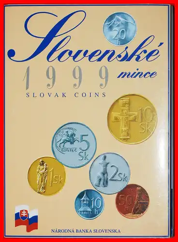 * RARITÄT: SLOWAKEI ★ 10-20-50 HELLER 1-2-5-10 KRONEN 1999 GERADE VERÖFFENTLICHT! * RARITY: SLOVAKIA ★ 10-20-50 HELLER 1-2-5-10 CROWNS 1999 JUST PUBLISHED!