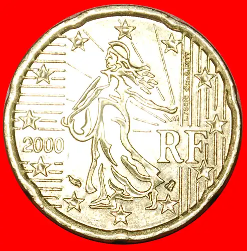 * NORDISCHES GOLD (1999-2006): FRANKREICH ★ 20 EURO CENT 2000! * NORDIC GOLD: FRANCE ★