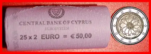 * ROLLE: ZYPERN ★ 2 EURO 1990-2020 INSTITUT! STEMPELGLANZ 25 MÜNZEN! * ROLL: CYPRUS ★