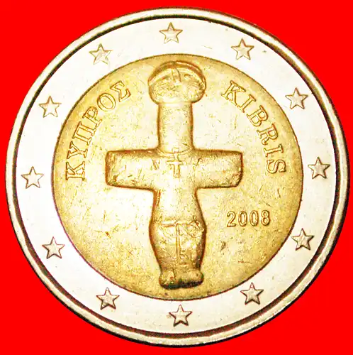 * BEIDE TYPEN: ZYPERN ★ 2 EURO 2008! UNGEWÖHNLICH! * TWO VARIETIES: CYPRUS ★ 2 EURO 2008! UNCOMMON!