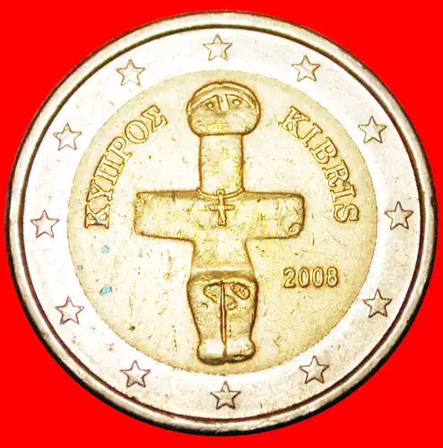 * BEIDE TYPEN: ZYPERN ★ 2 EURO 2008! UNGEWÖHNLICH! * TWO VARIETIES: CYPRUS ★ 2 EURO 2008! UNCOMMON!