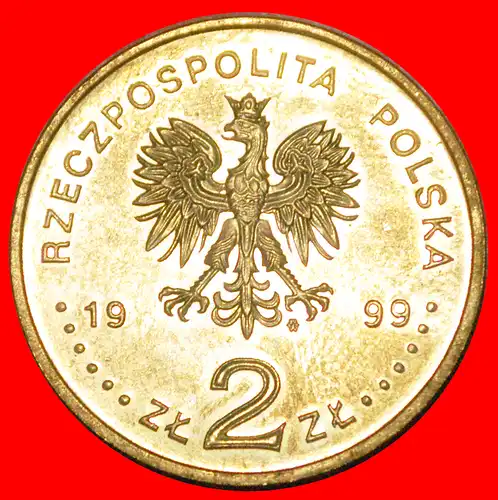 * HUBSCHRAUBER SELTEN: POLEN ★ 2 ZLOTY 1999 NORDISCHES GOLD STG STEMPELGLANZ! * HELICOPTER RARE: POLAND ★ NORDIC GOLD UNC MINT LUSTRE! 