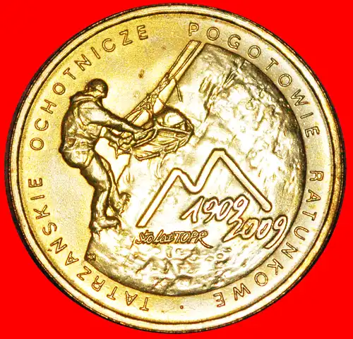 * TATRY-BERGE: POLEN ★ 2 ZLOTY 1909 2009 NORDISCHES GOLD STG STEMPELGLANZ!  * TATRY MOUNTAINS: POLAND ★ NORDIC GOLD UNC MINT LUSTRE! 