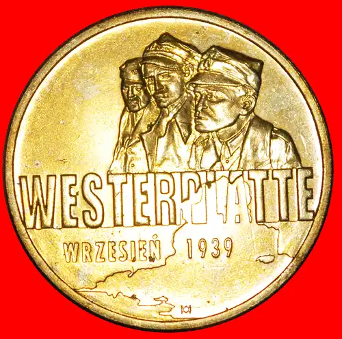 * EINMARSCH DEUTSCHLANDS: POLEN ★ 2 ZLOTY 1939 2009 NORDISCHES GOLD STG STEMPELGLANZ!  * INVASION OF GERMANY: POLAND ★ NORDIC GOLD UNC MINT LUSTRE! 