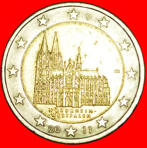 * NORDRHEIN-WESTFALEN: DEUTSCHLAND ★ 2 EURO 2011J!   * NORTH RHINE-WESTPHALIA:  GERMANY ★