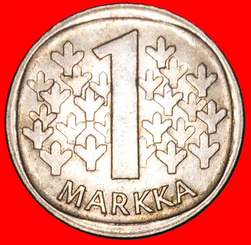 * LÖWE (1969-1993): FINNLAND ★ 1 MARK 1969S VZGL STEMPELGLANZ! UNGEWÖHNLICH!  * LION: FINLAND ★  UNCOMMON!