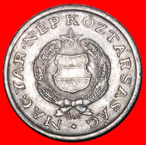 * KOMMUNISTISCHER TYP MIT STERN (1957-1966): UNGARN ★ 1 FORINT 1965! UNGEWÖHNLICH! * COMMUNIST TYPE WITH STAR: HUNGARY ★UNCOMMON!